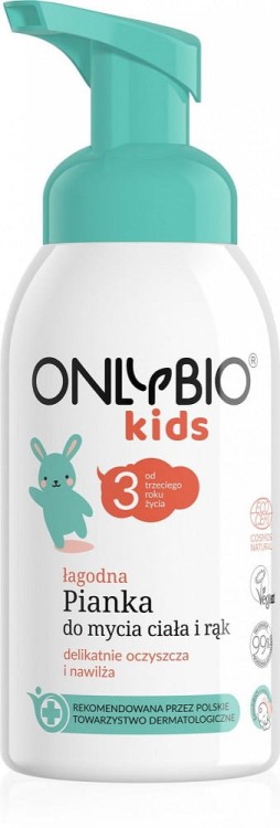 Pianka do mycia ciała i rąk dla dzieci od 3 roku życia Eco 300ml - Only Bio #1