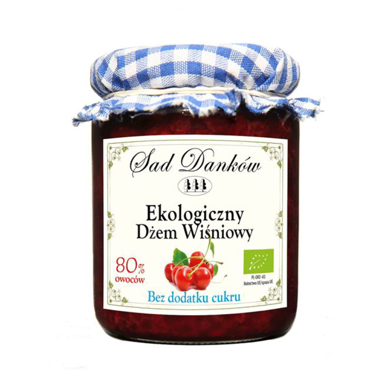Ekologiczny dżem wiśniowy bez dodatku cukru 260g - Sad Danków #1