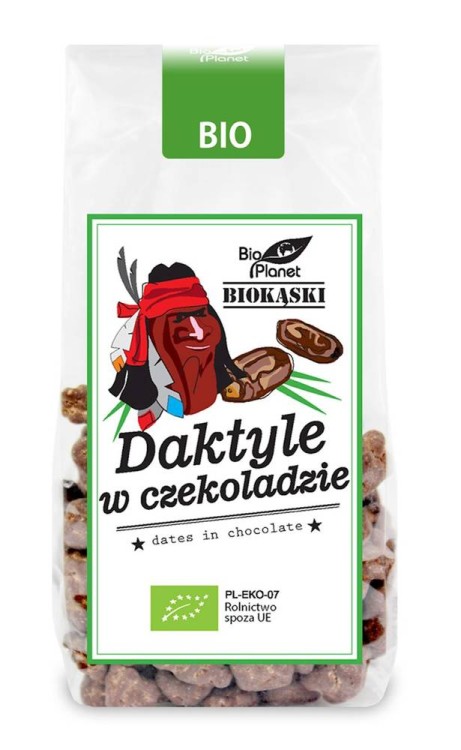 Daktyle w surowej czekoladzie BIO 100 g - BIO PLANET #1