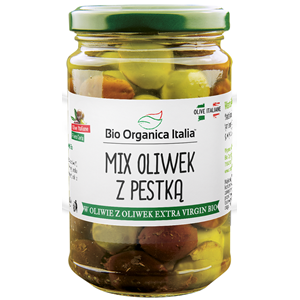 Mix oliwek z pestką w oleju BIO 280 g (SŁOIK) - BIO ORGANICA ITALIA #1