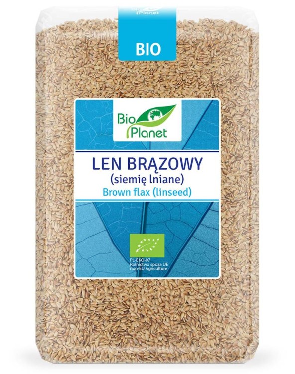 Len brązowy (siemię lniane) 2kg - Bio Planet  #1