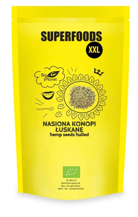 Nasiona konopi łuskane BIO 600g - Bio Planet #1