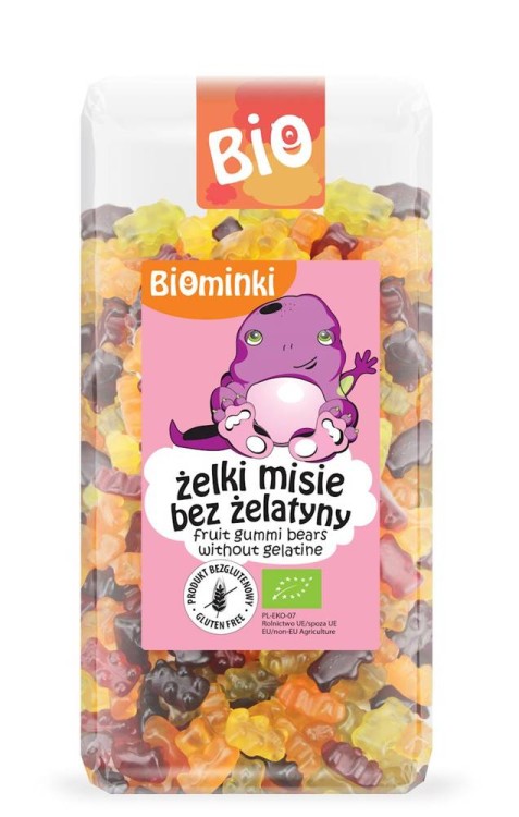 Żelki misie bez żelatyny bezglutenowe BIO 400 g - BIOMINKI #1