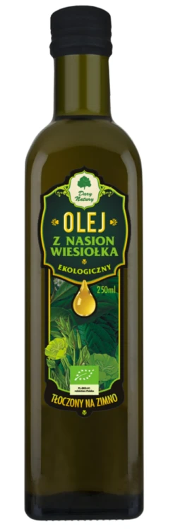 Olej z nasiona wiesiołka tłoczony na zimno Bio 250 ml - Dary Natury #1