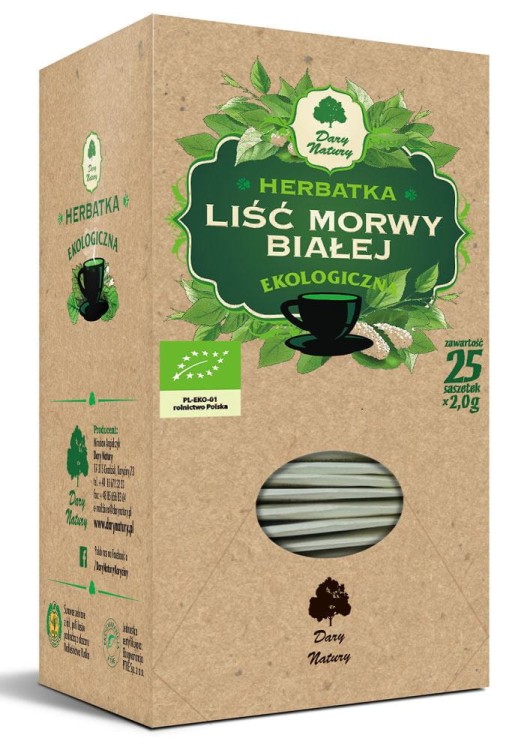  Herbatka liść morwy białej BIO (25 x 2 g) 50 g - DARY NATURY #1