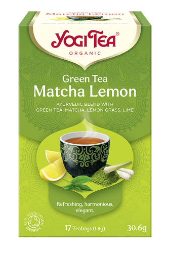 Herbata zielona z cytryną i matchą (green tea matcha lemon) BIO (17 x 1,8 g) 30,6 g - YOGI TEA #1