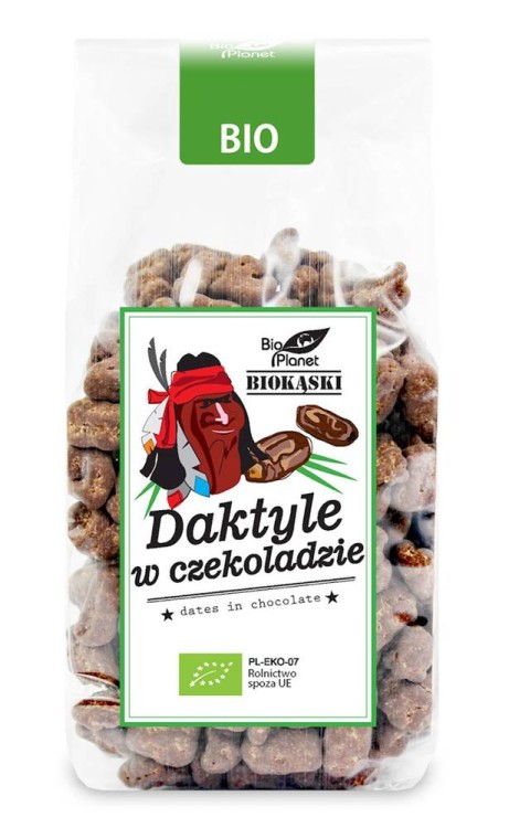 Daktyle w surowej czekoladzie BIO 250g - Bio Planet #1