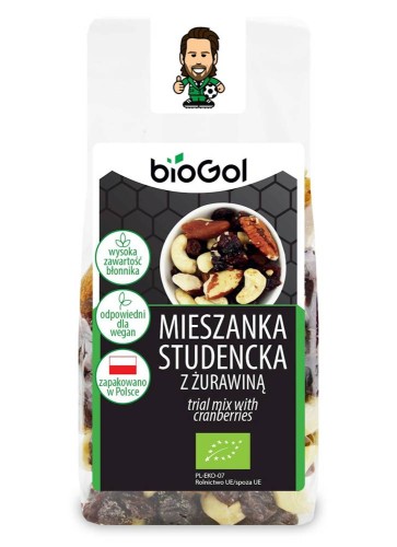 Mieszanka studencka z żurawiną BIO 150g - Biogol #1