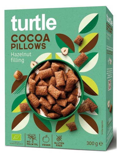 Paluszki ryżowe z nadzieniem orzechowym - kakaowym bezglutenowe BIO 300ml - Turtle  #1