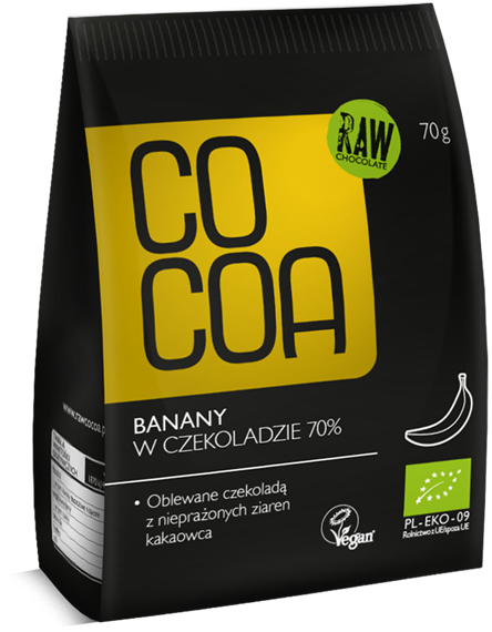 Banany w surowej czekoladzie BIO 70g- Cocoa #1
