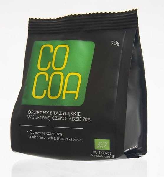 Orzechy brazylijskie w surowej czekoladzie BIO 70g Cocoa #1