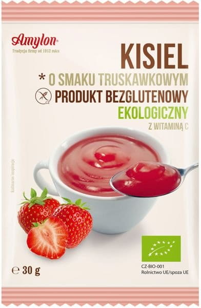 Kisiel truskawkowy bezglutenowy BIO 30g- Amylon #1