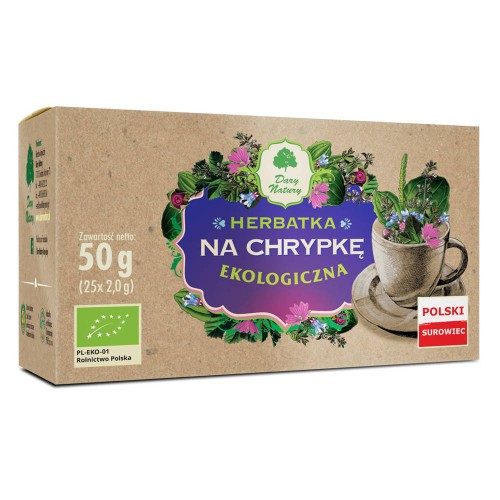Herbatka na chrypkę BIO (25x2g) 50g - Dary Natury #1