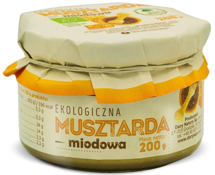Musztarda miodowa BIO 200g - Dary Natury #1