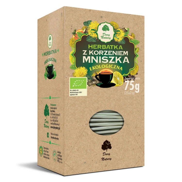 Herbatka z korzeniem mniszka BIO (25x3g) 75g - Dary Natury #1