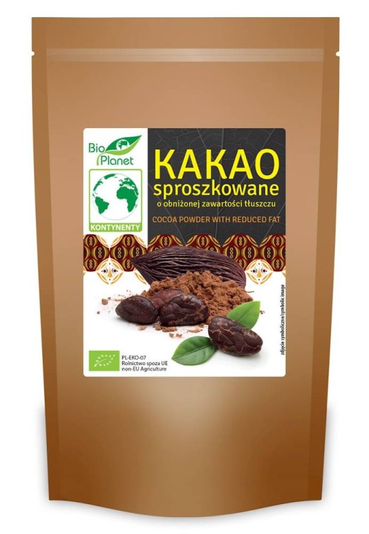 Kakao sproszkowane o obniżonej zawartości tłuszczu BIO 200g - Bio Planet #1