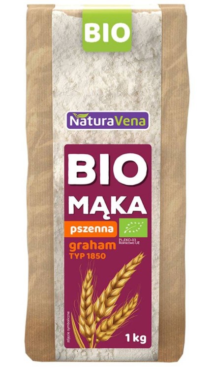 Mąka pszenna graham typ 1850 BIO 1kg - Naturavena #1