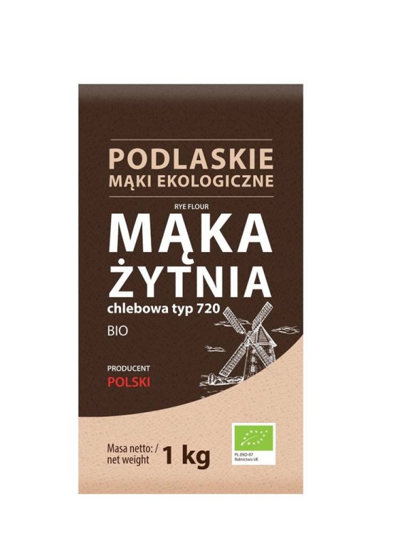 Mąka żytnia chlebowa typ 720 BIO 1kg - Bio Life (Mąki Podlaskie) #1