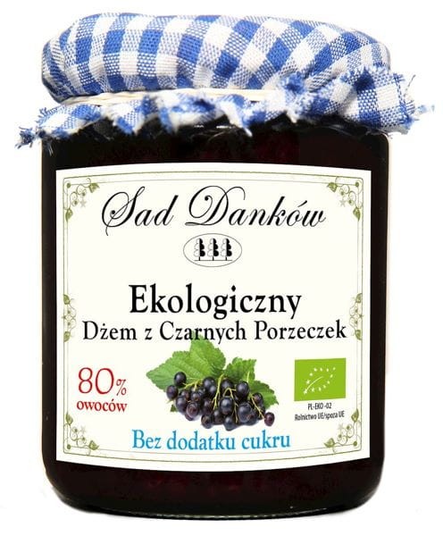 Ekologiczny dżem z czarnej porzeczki bez dodatku cukru 260 g - Sad Danków #1