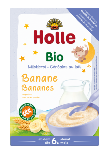 Kaszka manna mleczno-bananowa bez dodatku cukrów od 6 miesiąca BIO 250g - Holle #1