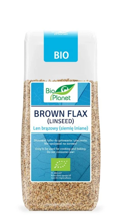 Len brązowy (siemię lniane) BIO 200g - Bio Planet #1