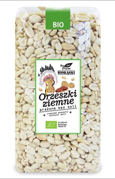 ORZESZKI ZIEMNE PRAŻONE BEZ SOLI BIO 1 kg - BIO PLANET #1