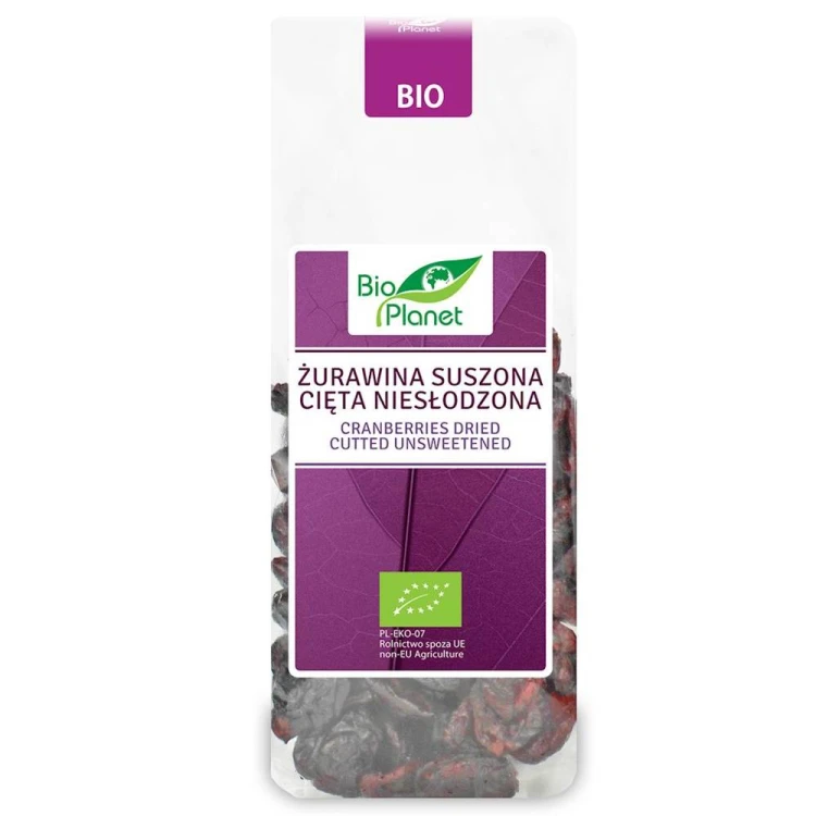 Żurawina suszona  cięta niesłodzona BIO 100g -  Bio Planet #1
