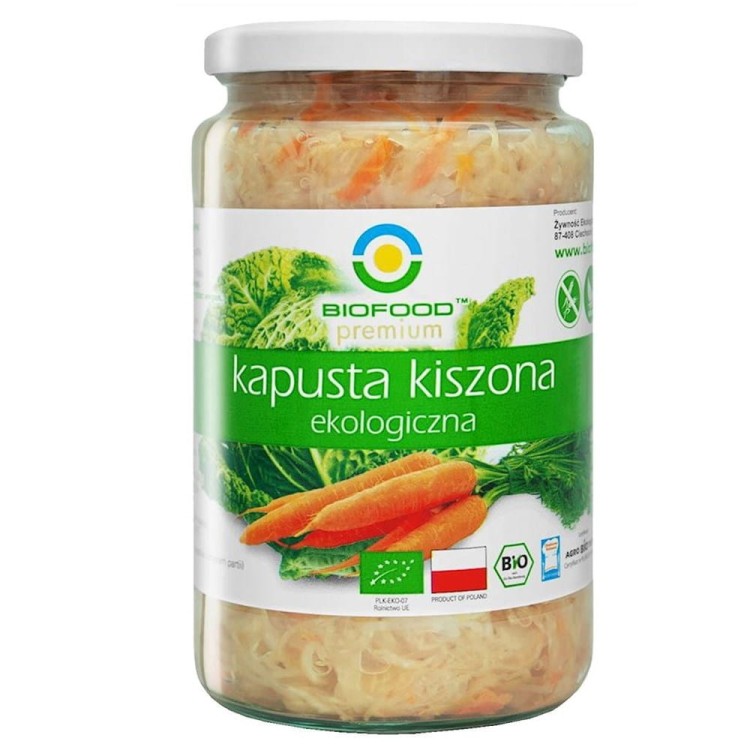KAPUSTA KISZONA Z MARCHEWKĄ BEZGLUTENOWA BIO 700 g (550 g) - BIO FOOD #1