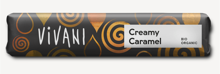BATON Z MLECZNEJ CZEKOLADY Z NADZIENIEM KARMELOWYM BIO 40 g - VIVANI #1