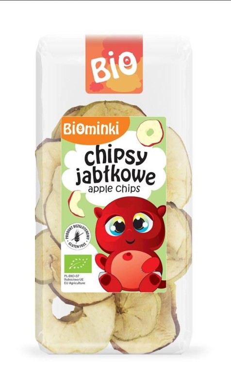 CHIPSY JABŁKOWE BEZGLUTENOWE BIO 30 g - BIOMINKI #1