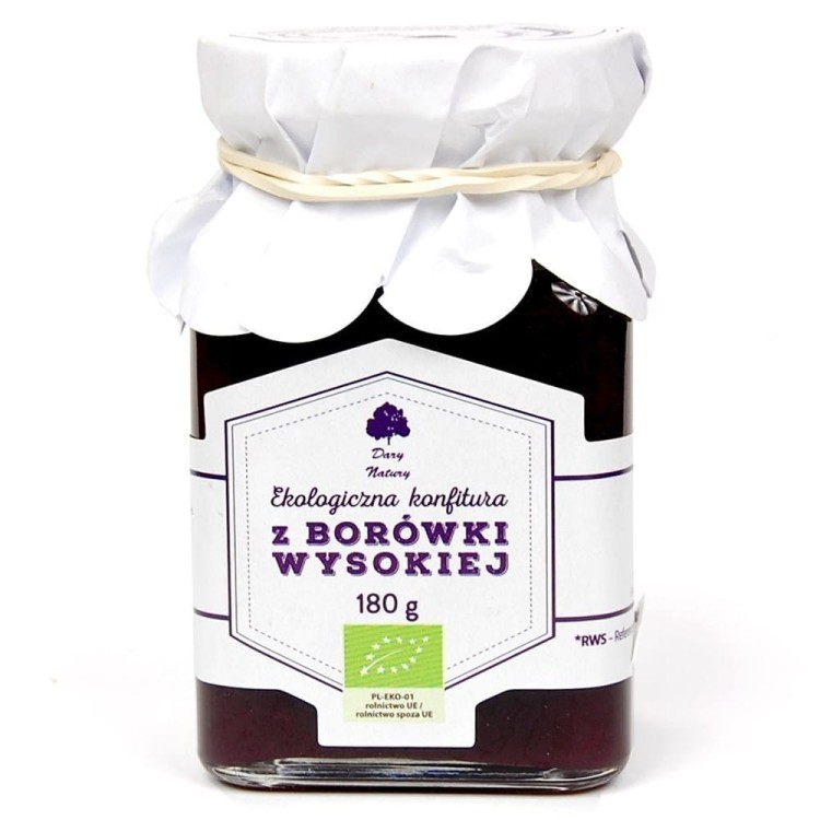 KONFITURA Z BORÓWKI BIO 180 g - DARY NATURY #1