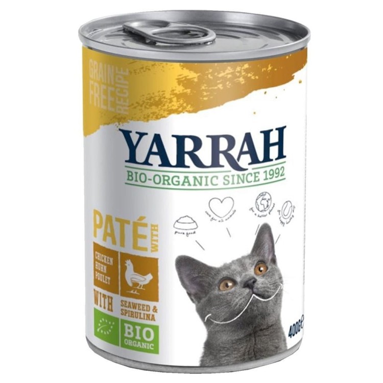 (DLA KOTA DOROSŁEGO) PASZTET Z KURCZAKA Z ALGAMI MORSKIMI BIO 400 g - YARRAH #1