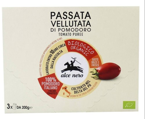SOS POMIDOROWY PASSATA BIO (3 x 200 g) 600 g - ALCE NERO #1