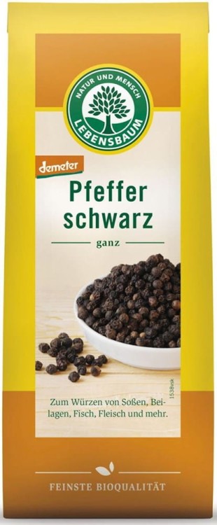 PIEPRZ CZARNY ZIARNISTY DEMETER BIO 50 g - LEBENSBAUM #1