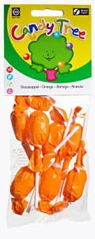 Ekologiczne lizaki okrągłe o smaku pomarańczowym bezglutenowe (7x10g) - Candy Tree #1