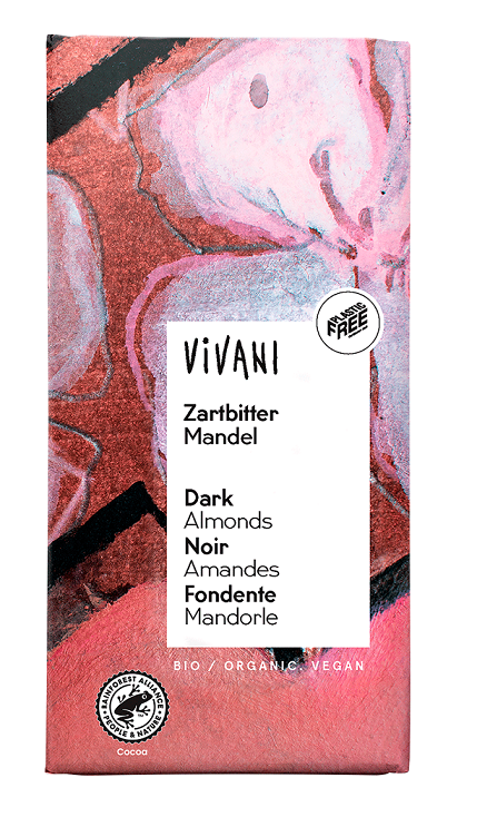 CZEKOLADA GORZKA Z MIGDAŁAMI BIO 100 g - VIVANI #1