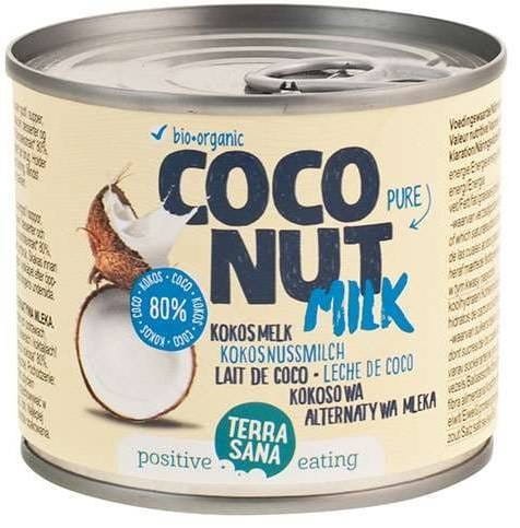 COCONUT MILK - NAPÓJ KOKOSOWY BEZ GUMY GUAR (22 % TŁUSZCZU) BIO 200 ml (PUSZKA) - TERRASANA #1