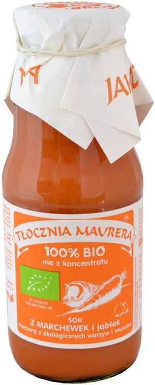 SOK MARCHEWKOWY Z JABŁKIEM NFC BIO 300 ml - TŁOCZNIA MAURERA #1