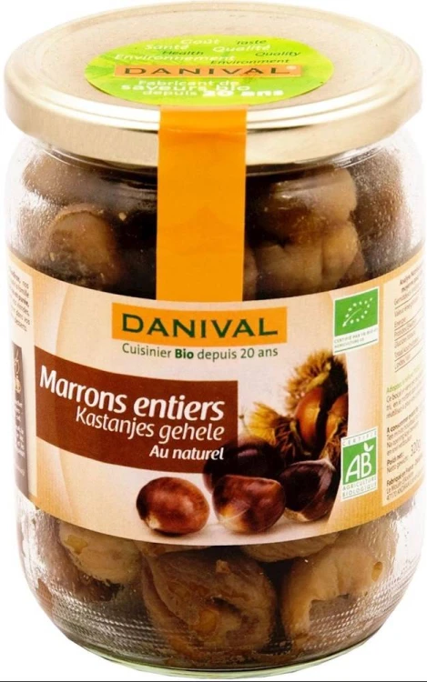 KASZTANY JADALNE CAŁE (GOTOWANE) BIO 320 g - DANIVAL #1