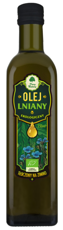 OLEJ LNIANY TŁOCZONY NA ZIMNO BIO 250 ml - DARY NATURY #1
