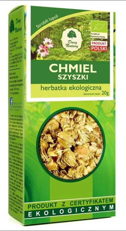 HERBATKA Z SZYSZEK CHMIELU BIO 20 g - DARY NATURY #1