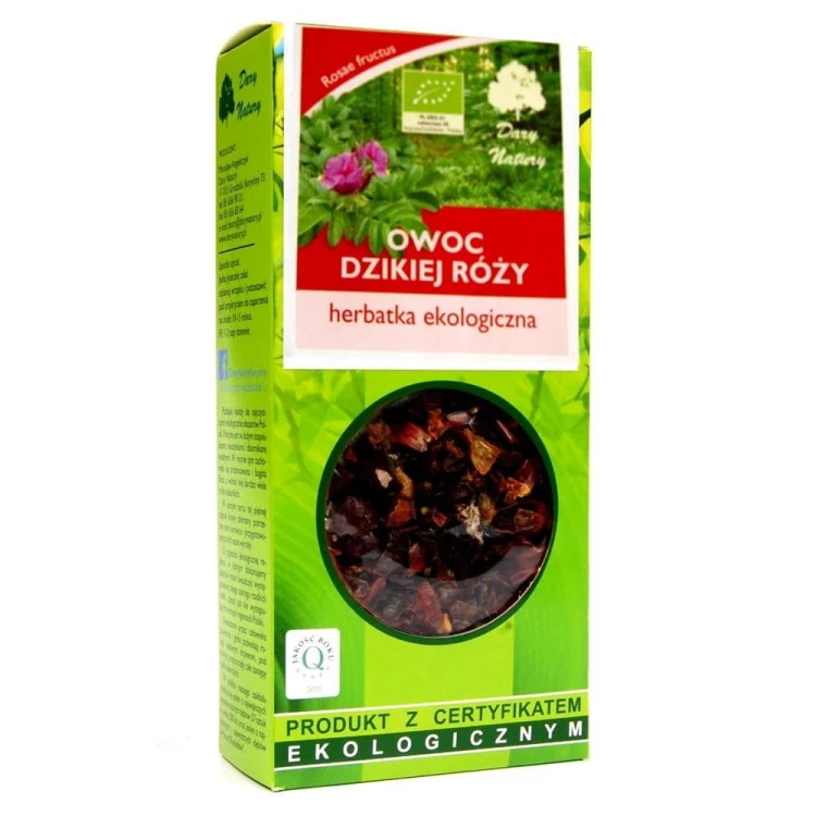 HERBATKA OWOC DZIKIEJ RÓŻY BIO 50 g - DARY NATURY #1