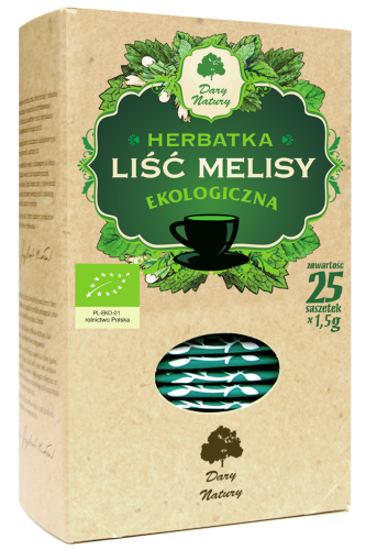 HERBATKA LIŚĆ MELISY BIO (25 x 1,5 g) 37,5 g - DARY NATURY #1