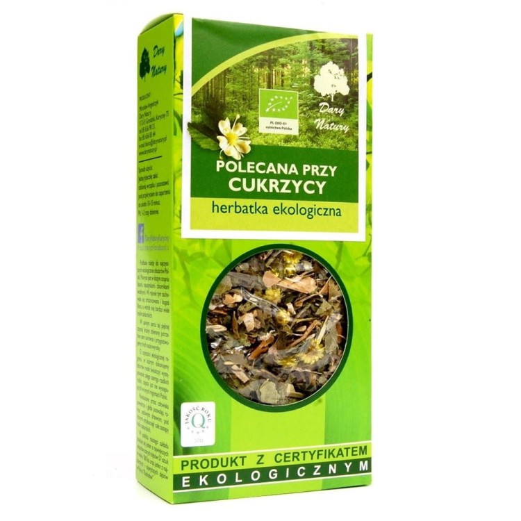 HERBATKA POLECANA PRZY CUKRZYCY BIO 50 g - DARY NATURY #1