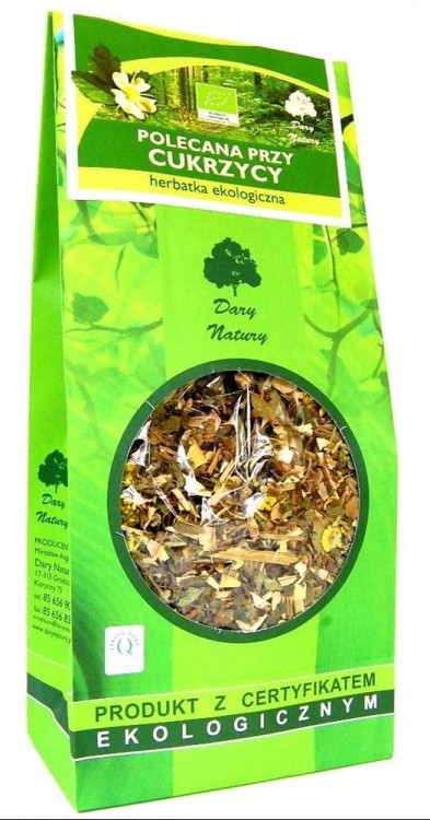 HERBATKA POLECANA PRZY CUKRZYCY BIO 150 g - DARY NATURY #1