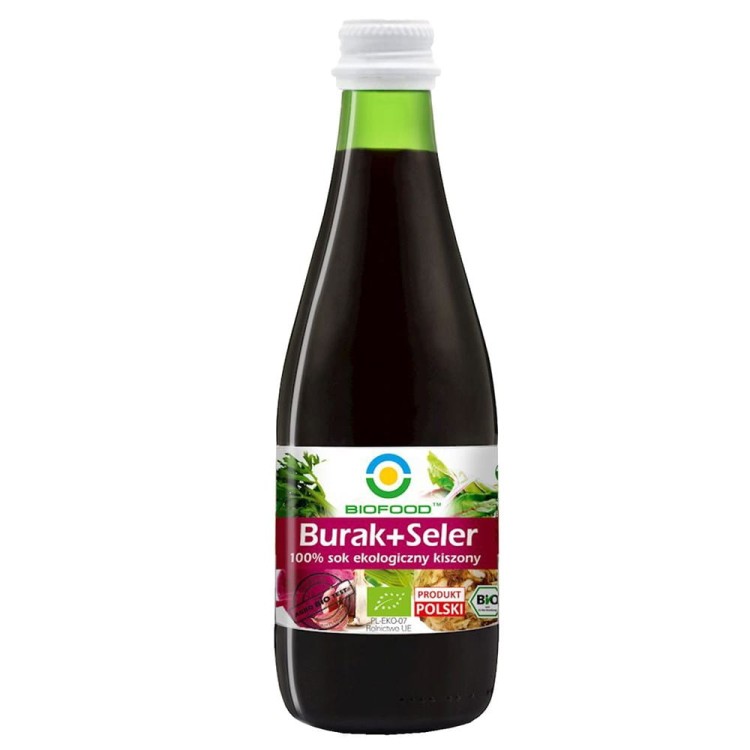 SOK Z BURAKÓW I SELERÓW KISZONYCH NFC BEZGLUTENOWY BIO 300 ml - BIO FOOD #1