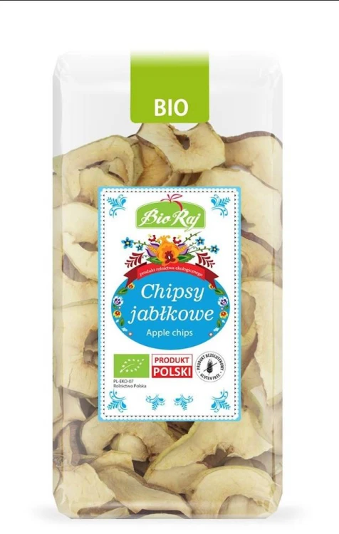 CHIPSY JABŁKOWE BEZGLUTENOWE BIO 50 g - BIO RAJ #1