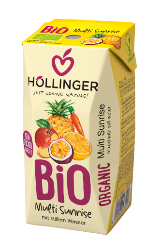 NEKTAR WIELOOWOCOWY + MARCHEW BEZ DODATKU CUKRÓW (MULTI SUNRISE) BIO 200 ml - HOLLINGER #1