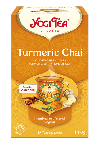 HERBATKA ZŁOTY CHAI Z KURKUMĄ (TURMERIC CHAI) BIO (17 x 2 g) 34 g - YOGI TEA #1