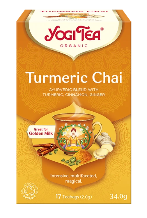 HERBATKA ZŁOTY CHAI Z KURKUMĄ (TURMERIC CHAI) BIO (17 x 2 g) 34 g - YOGI TEA #1
